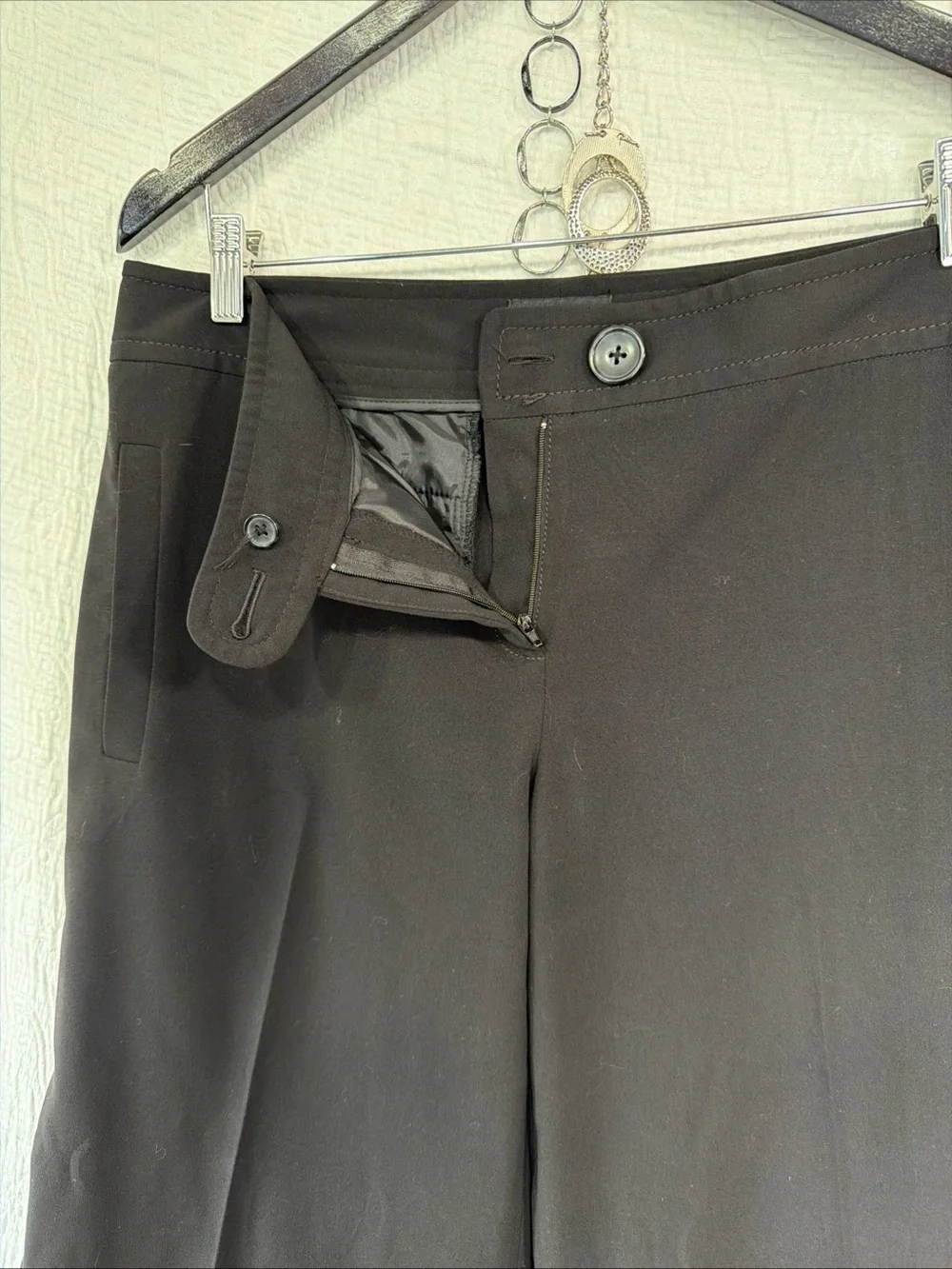 The Limited Cassidy Wide Leg Dress Pants Size 10 Black Trousers Slacks Office - Picture 7 of 16